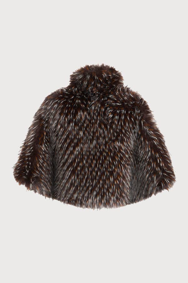 Shaggy Faux Fur Capelet