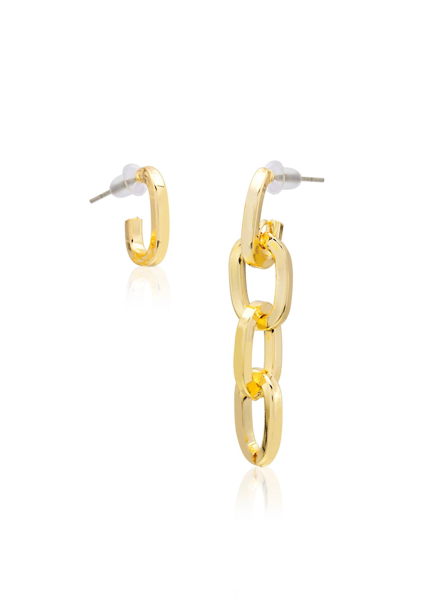 18k Gold Plated Chain Necklace & Earrings Set