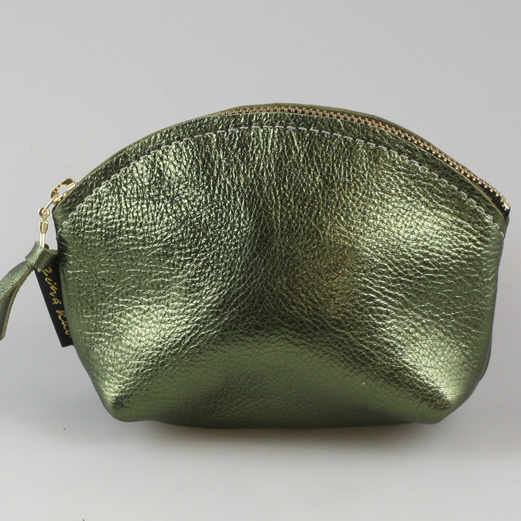 The Metallic Simon Makeup Clutch: Gunmetal