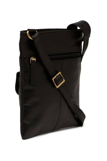 LEATHER CROSSBODY, I PAD TECH BAG: SILVER