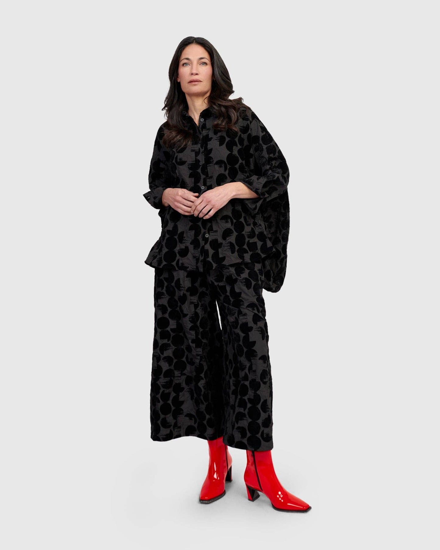 Hematite Wide Leg Pants, Crescent: Crescent / 2 (US 8-10)