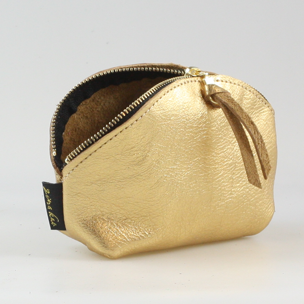 The Metallic Simon Makeup Clutch: Gunmetal