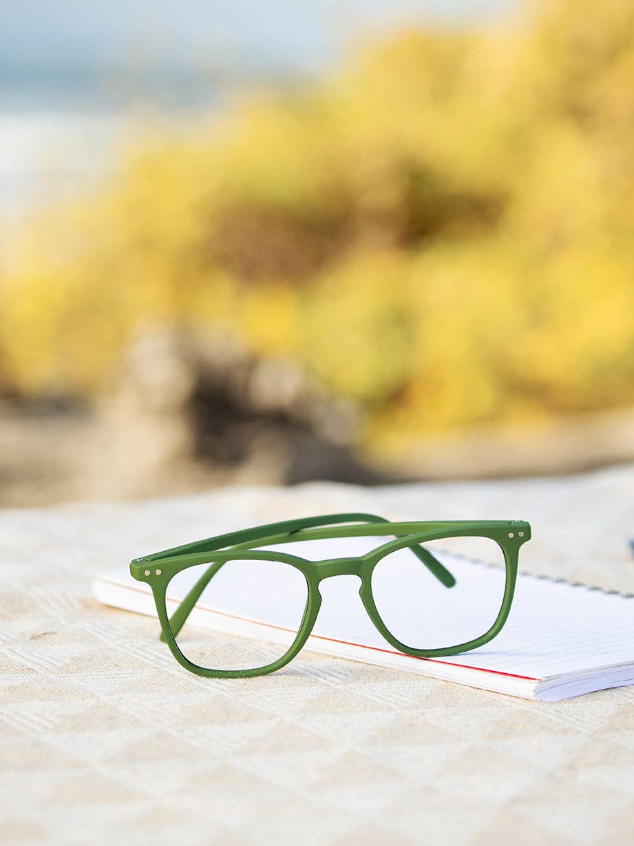 Fiesta - Soft Olive Green - Blue Light Filtering Lens: 2.50