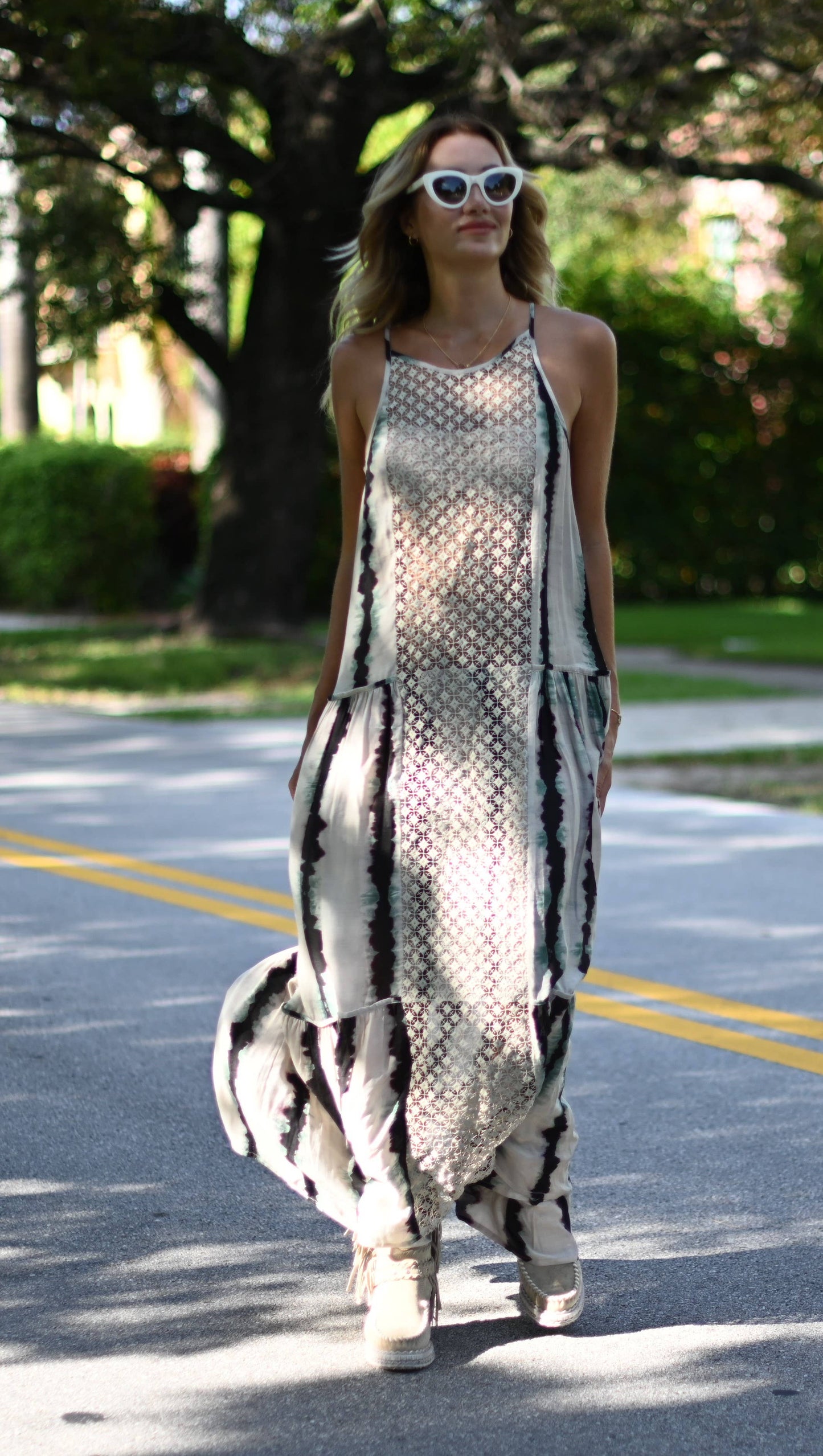 Zazie Maxi Dress: Beige