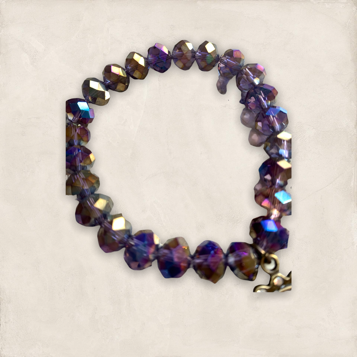 Amethyst AB Upcycled Crystal Bracelet