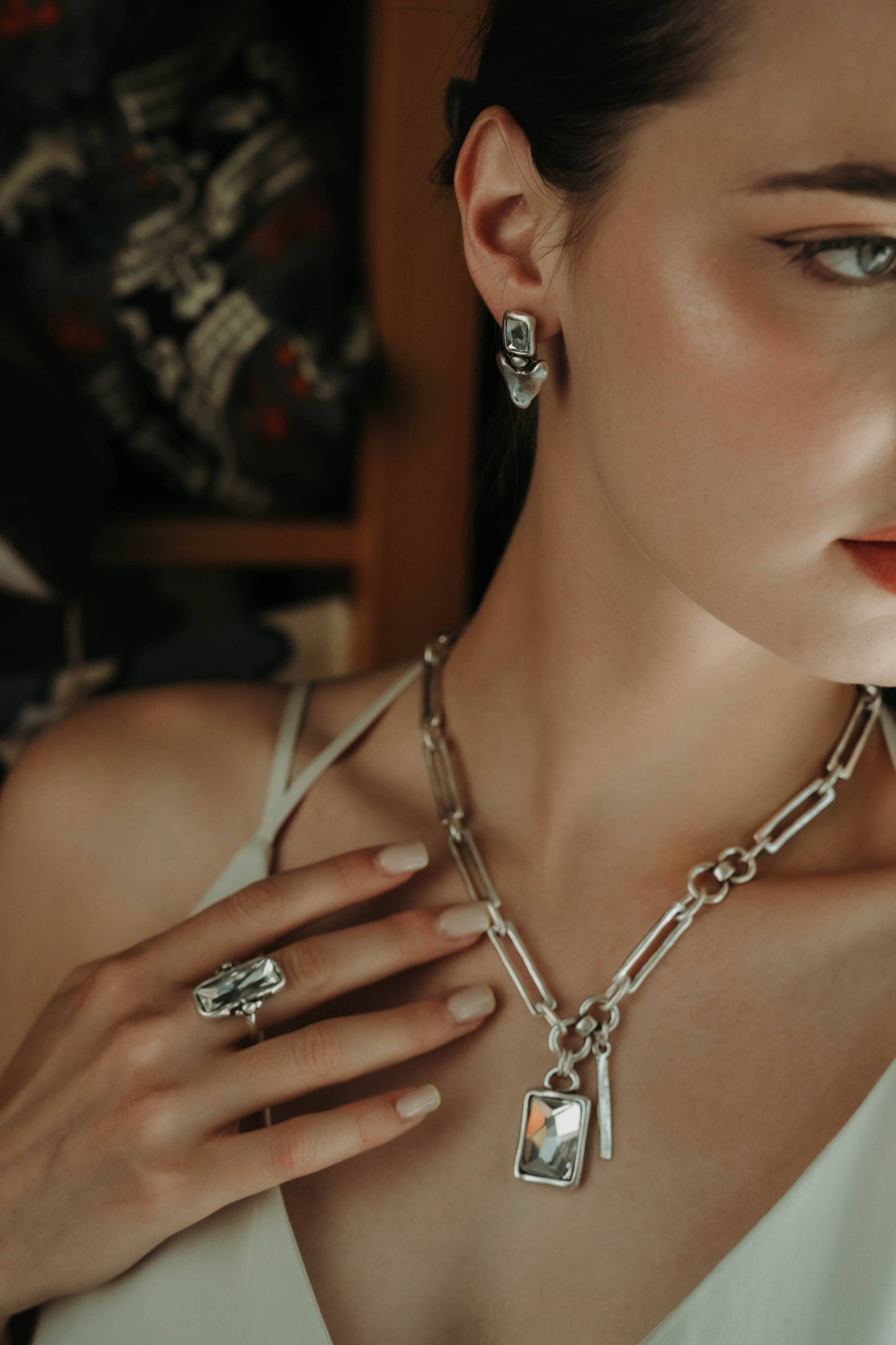 Handmade Pewter Necklace - 3850