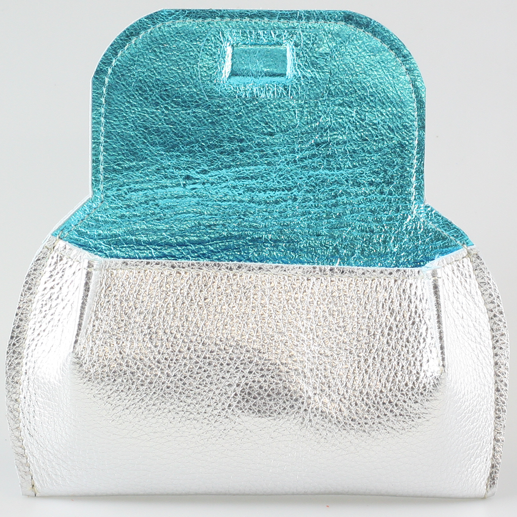 The Marla Sunglass Case: Metallics!: Emerald Outside / Silver Inside