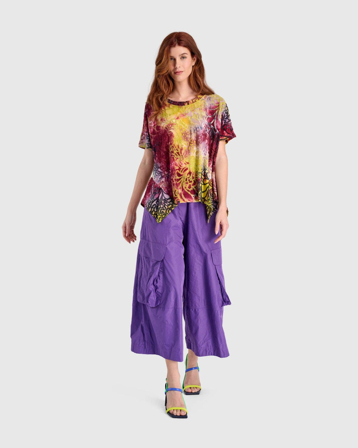 Swish Wide Cargo Pants, Amethyst: Amethyst / 2 (US 8-10)