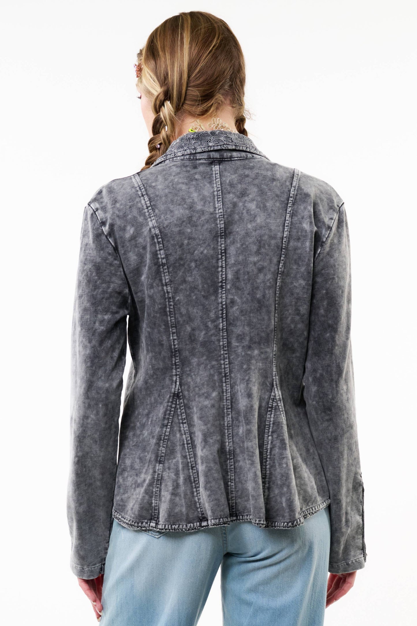 Colonel French Terry Knitted Jacket - Blazer : Charcoal / M