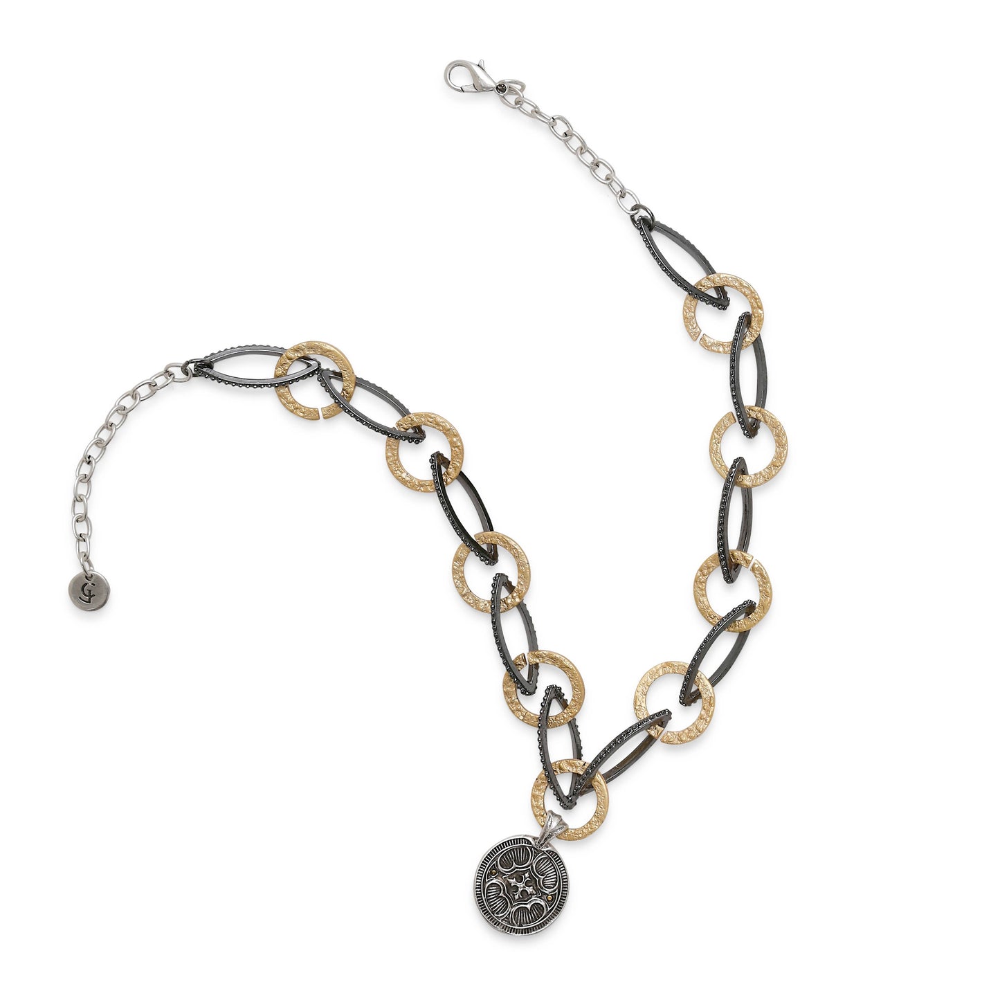 Handmade Reversible Pewter Pendant - H117