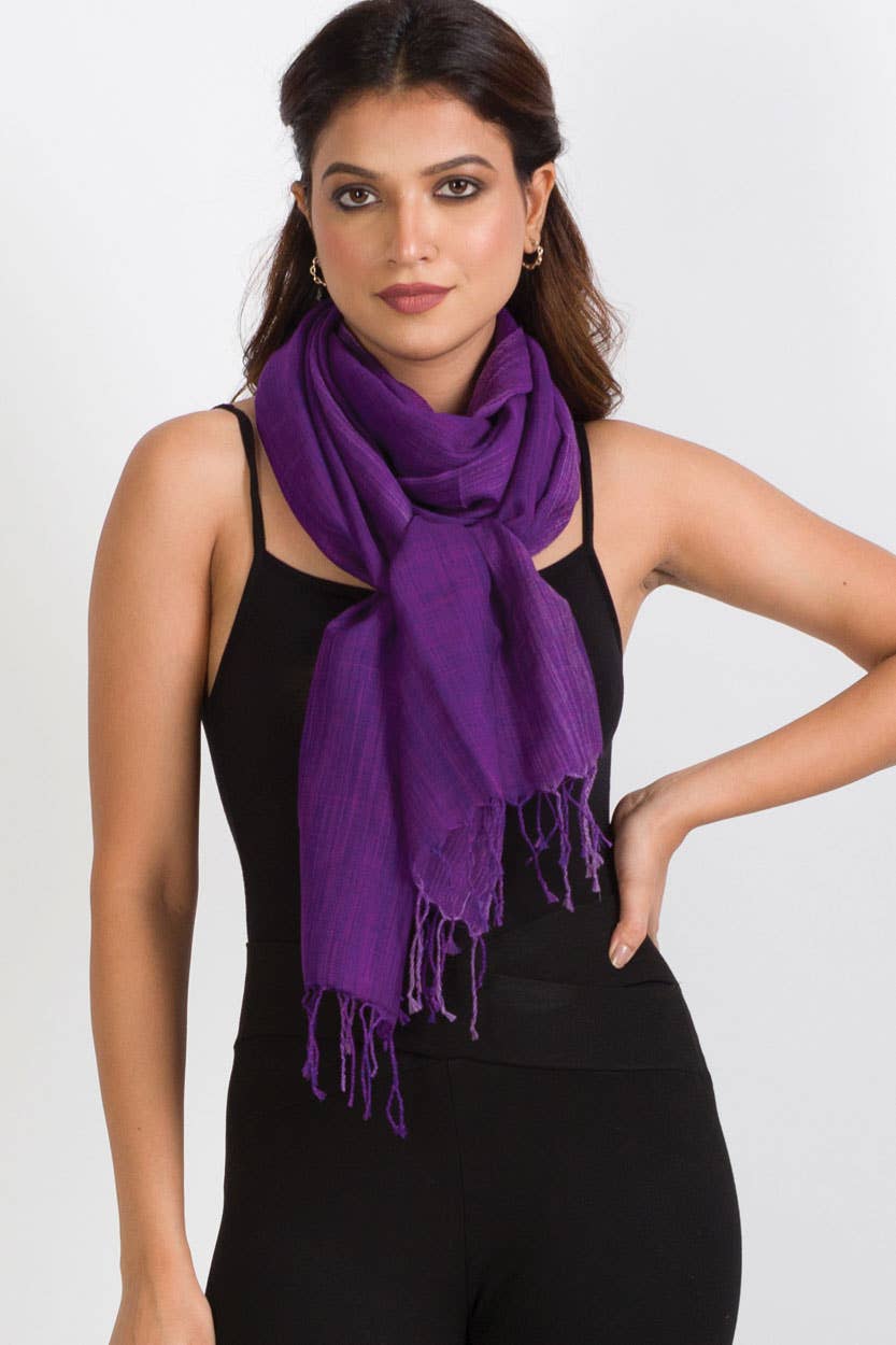 Ikat Handloom Wool Scarf - Sevya Handmade