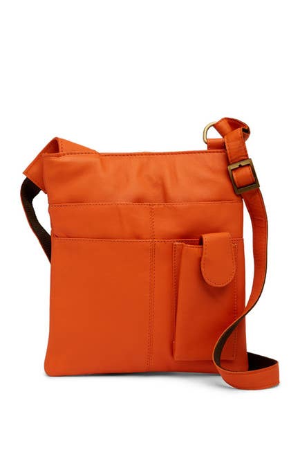 LEATHER CROSSBODY, I PAD TECH BAG: SILVER