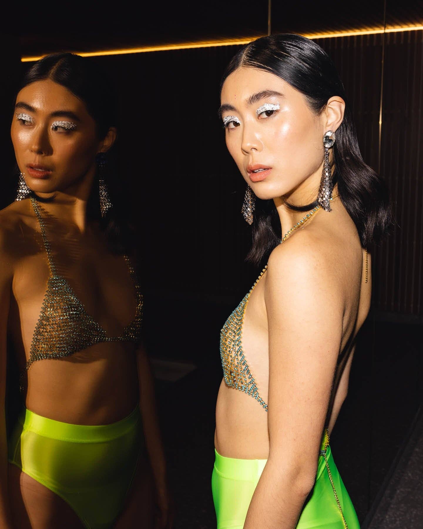 DISCO EARRINGS: Silver