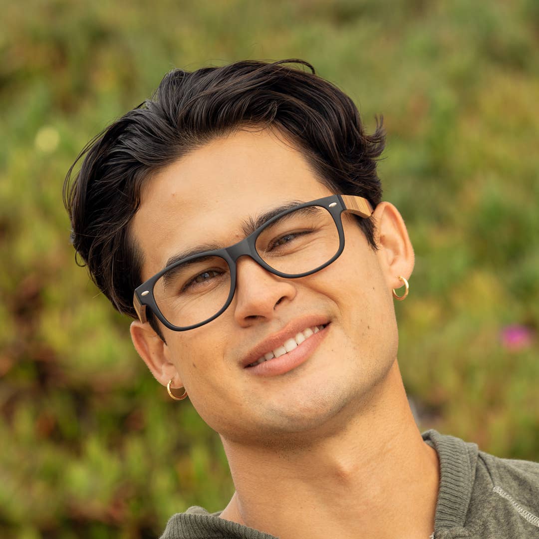 BP20211 - River - Matte Onyx / Multi Wood /Blue Light Filter: 2.50