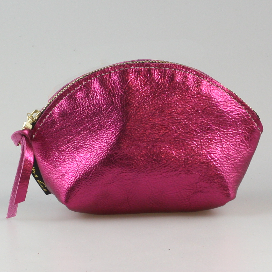 The Metallic Simon Makeup Clutch: Gunmetal
