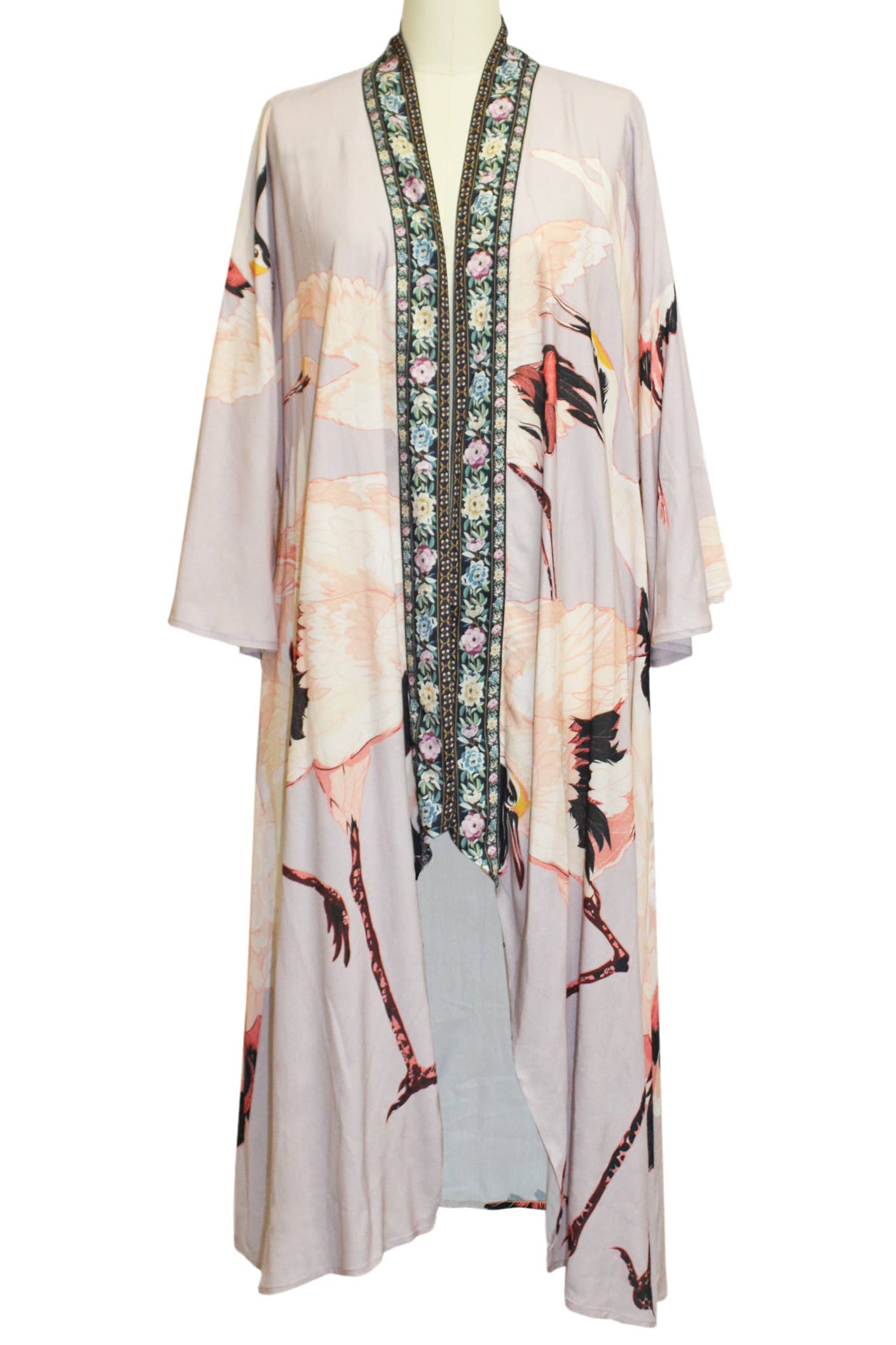 Story of the Crane Kimono: Slate / One Size