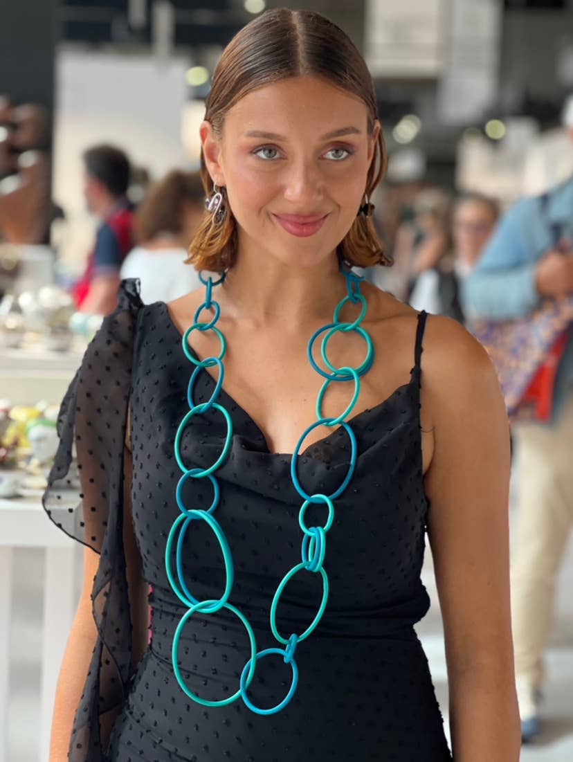 Samuel Coraux OOO2 long necklace: Mic chocolate/brown