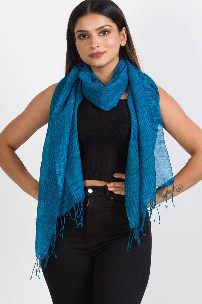 Ikat Handloom Wool Scarf - Sevya Handmade