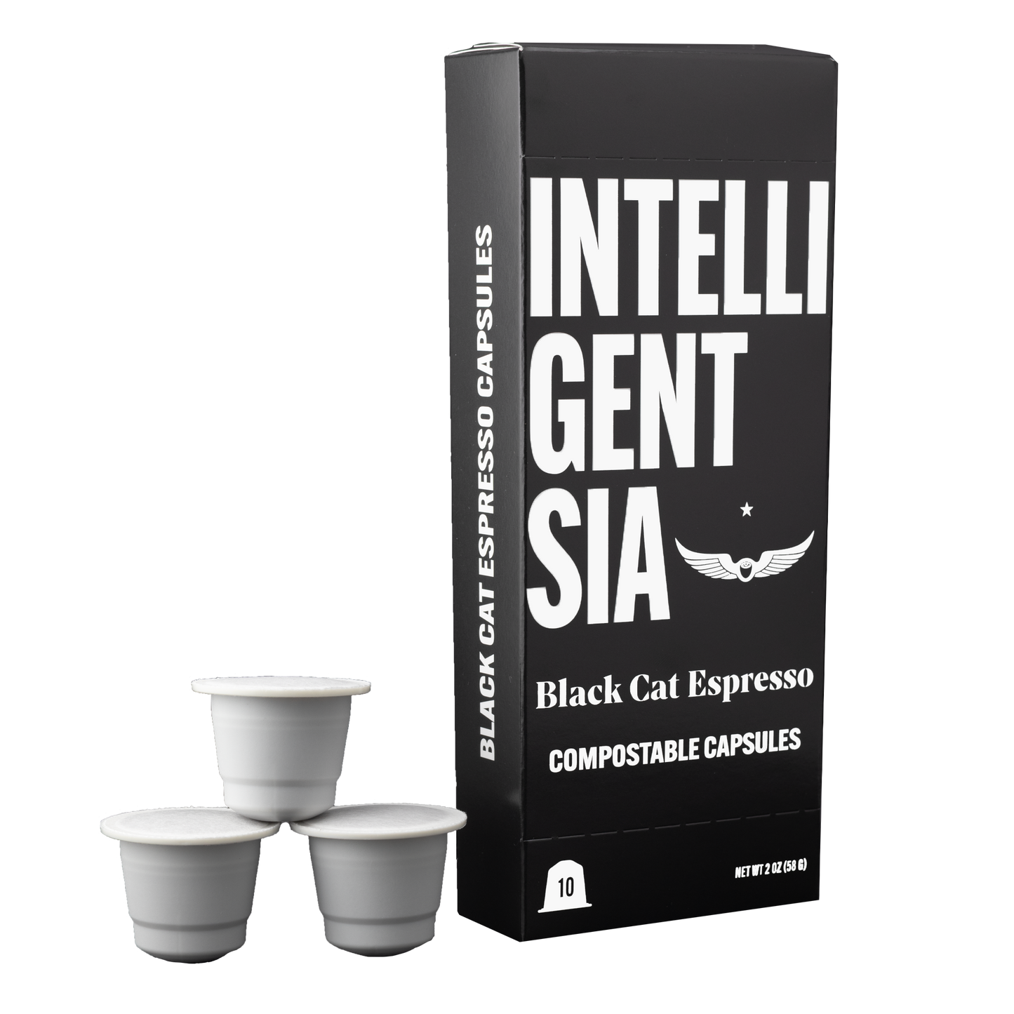 Black Cat Espresso Capsules, 10-count Box