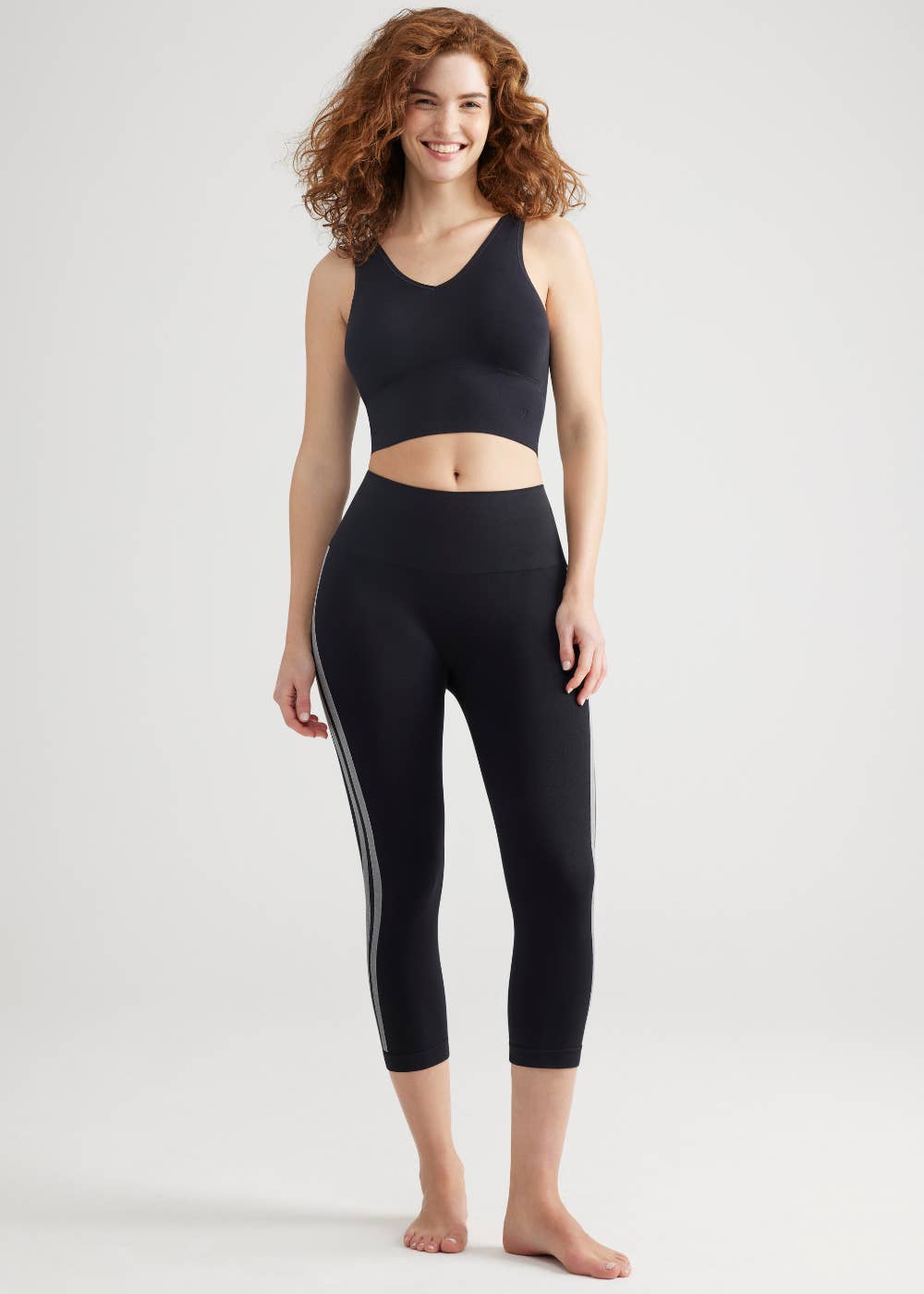 Morgan Seamless Cropped Capri Shaping Legging: Asphalt - Yummie