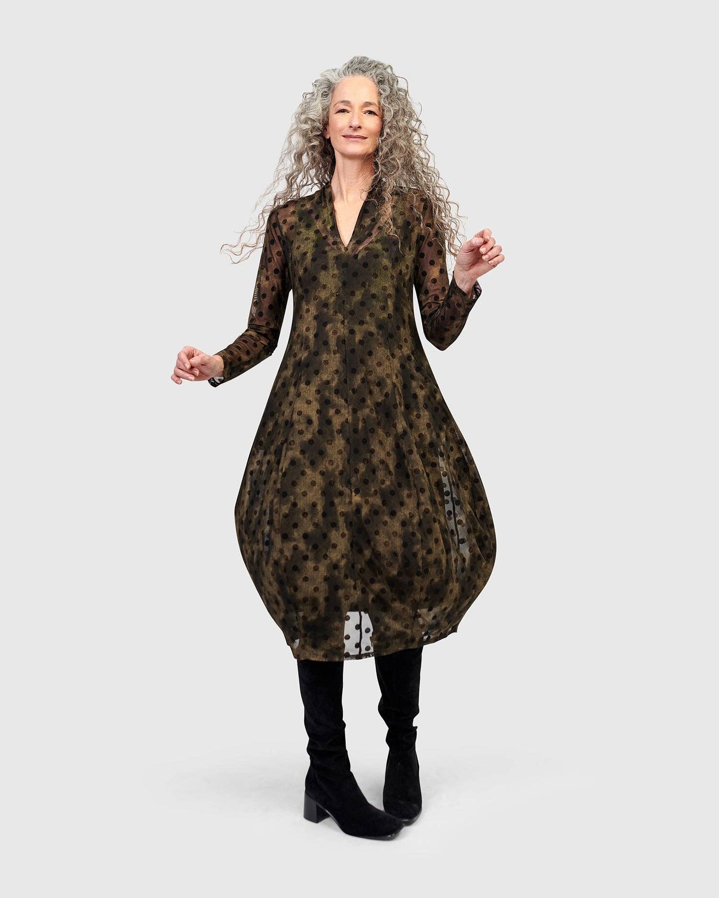 Grove Mesh Cocoon Dress, Antique: Antique / 2 (US 8-10)