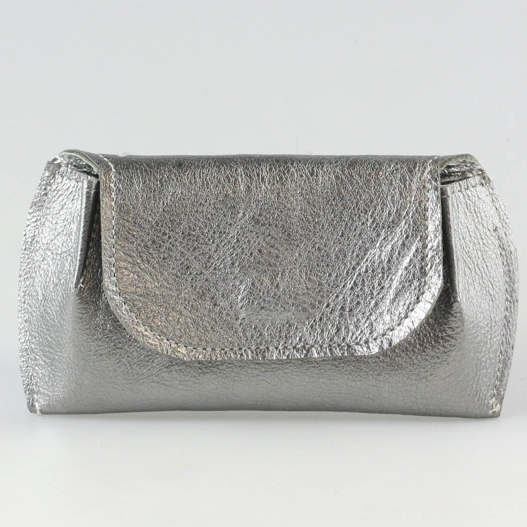 The Marla Sunglass Case: Metallics!: Royal / SIlver