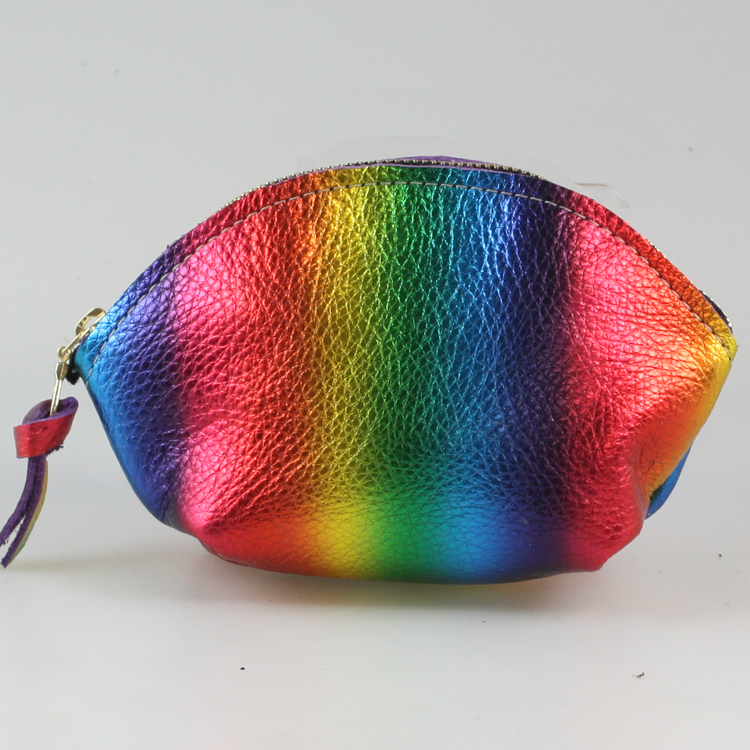 The Metallic Simon Makeup Clutch: Gunmetal