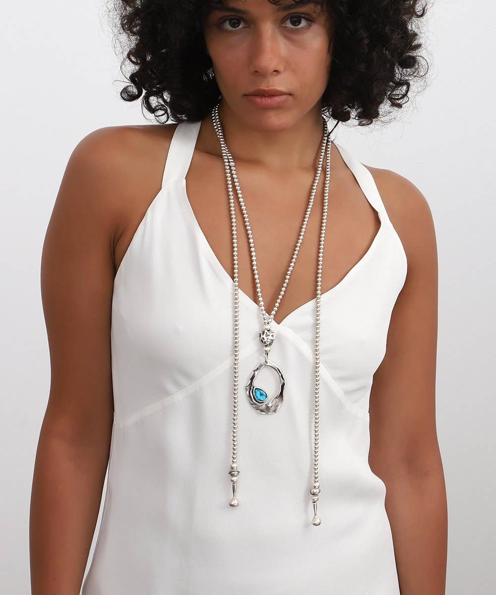 Hand made silver plated necklace