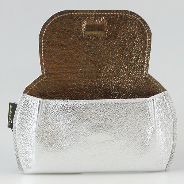 The Marla Sunglass Case: Metallics!: Silver Inside / Sapphire Outside
