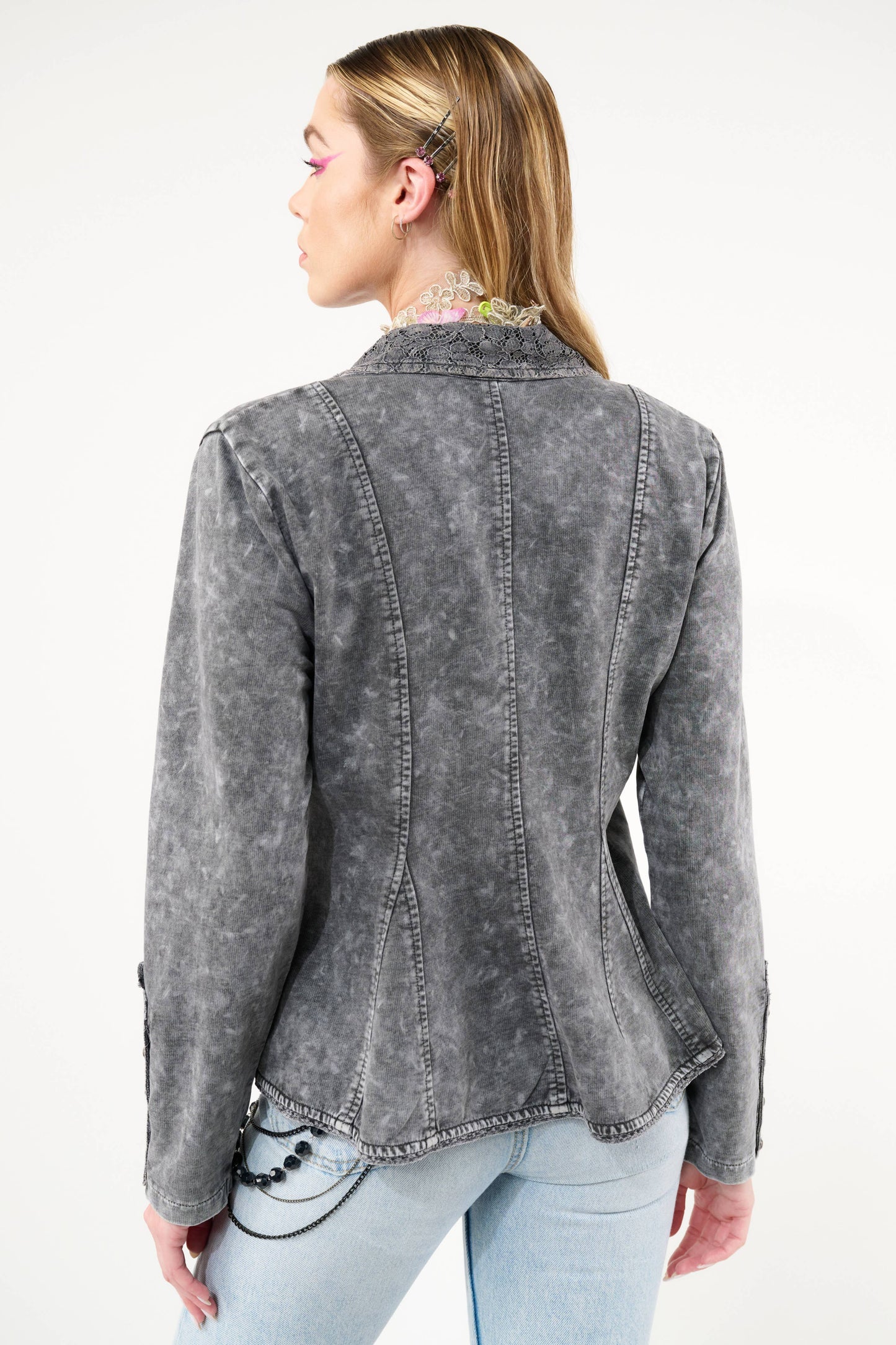 Colonel French Terry Knitted Jacket - Blazer : Charcoal / M