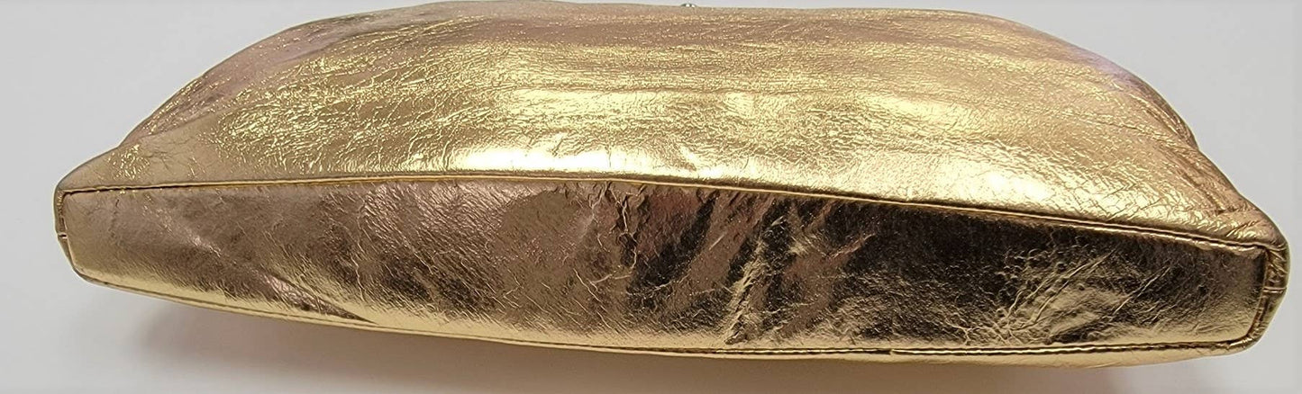 LEATHER CLUTCH GOLD