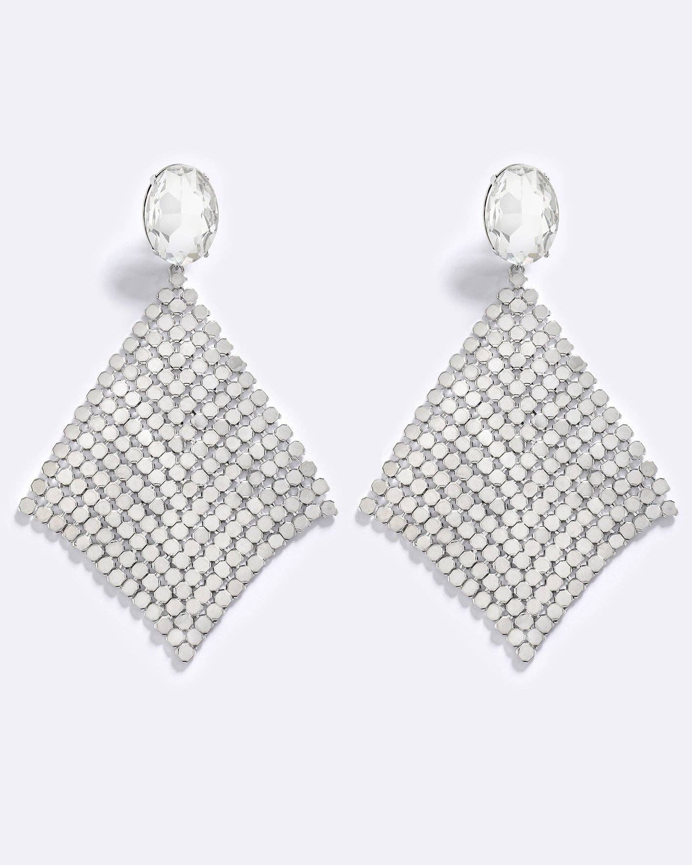 DISCO EARRINGS: Silver
