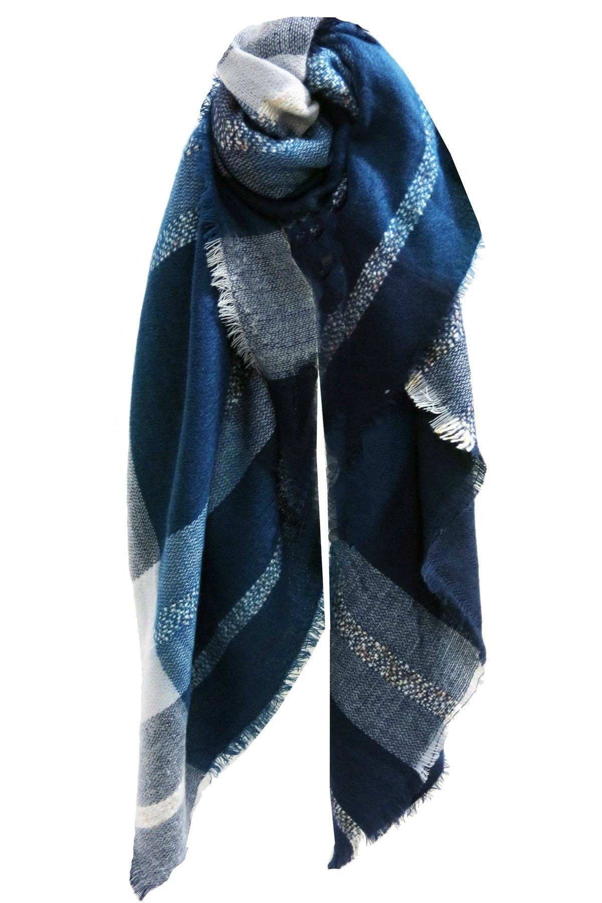 Blanket Winter Scarf Wrap in Plaid N Dipity Pattern