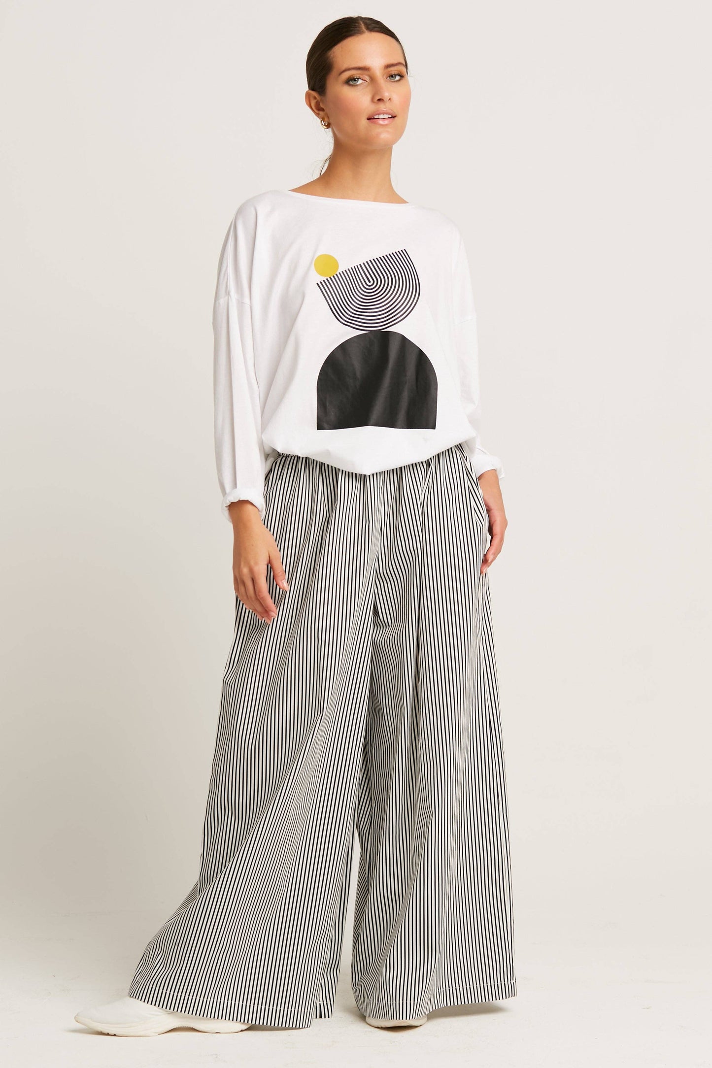 Pima Cotton Balance Luxury Boxy T-Shirt - As Shown: As Shown