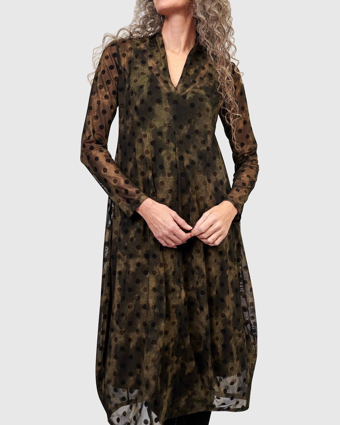 Grove Mesh Cocoon Dress, Antique: Antique / 2 (US 8-10)