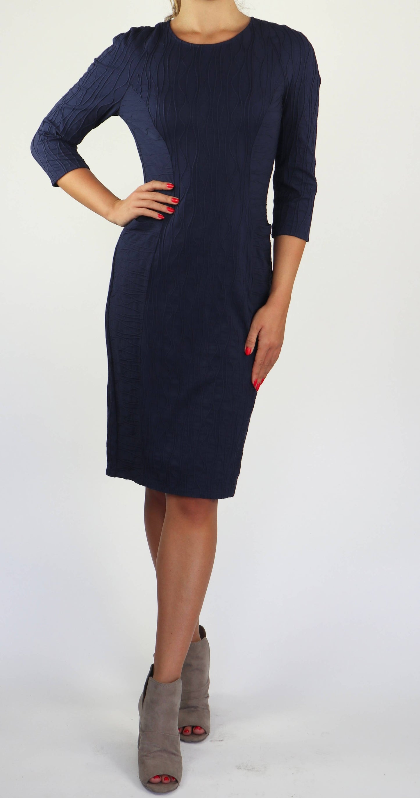 Miranda Long Sleeve Fitted Sheath Dress