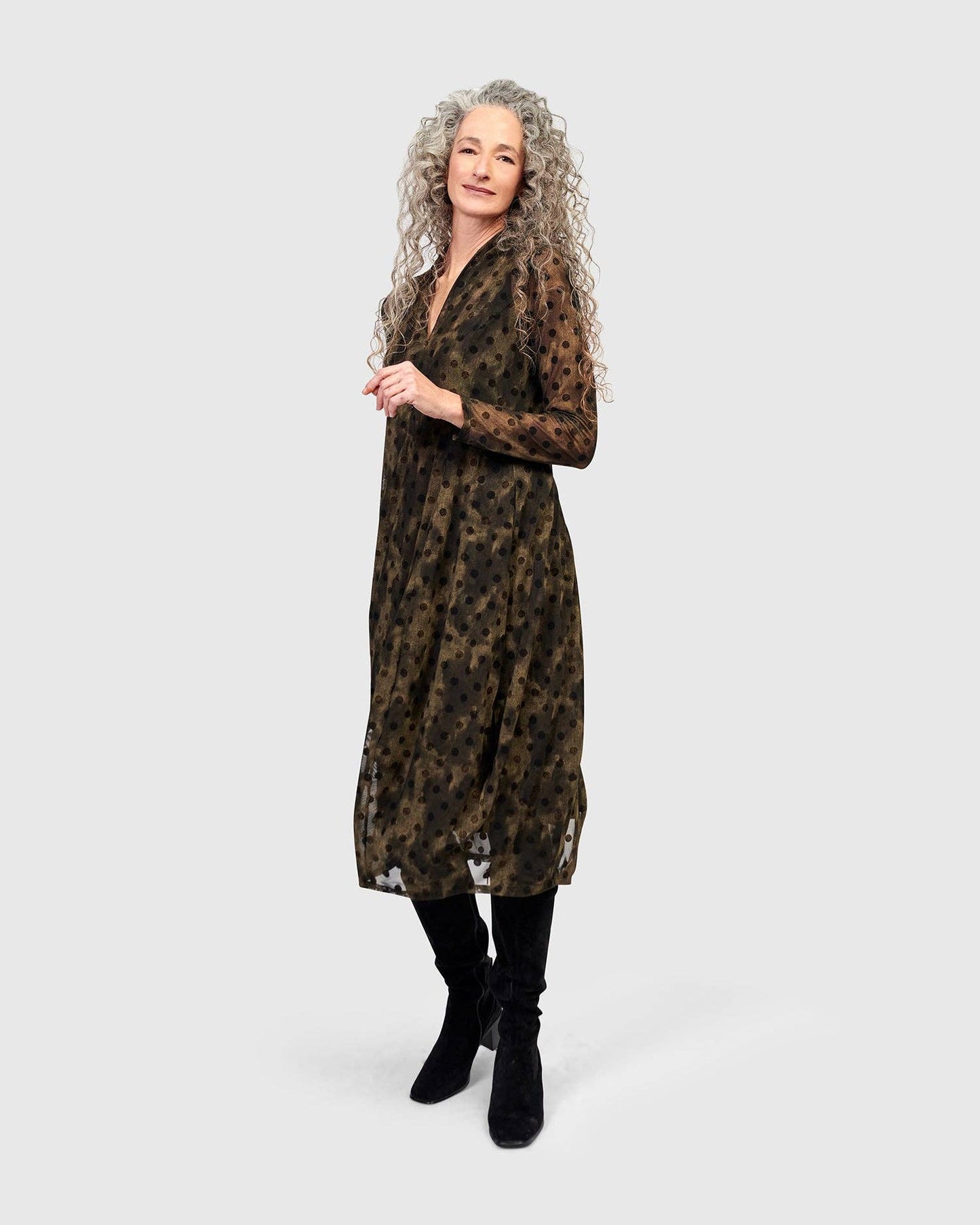 Grove Mesh Cocoon Dress, Antique: Antique / 2 (US 8-10)
