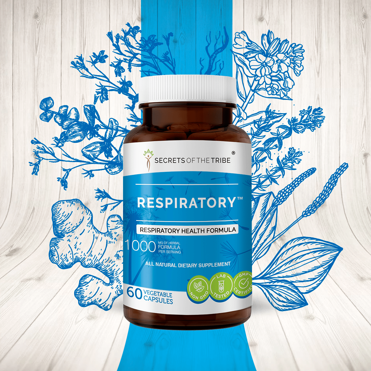 Respiratory Capsules. Respiratory Health Formula: 60 Capsules