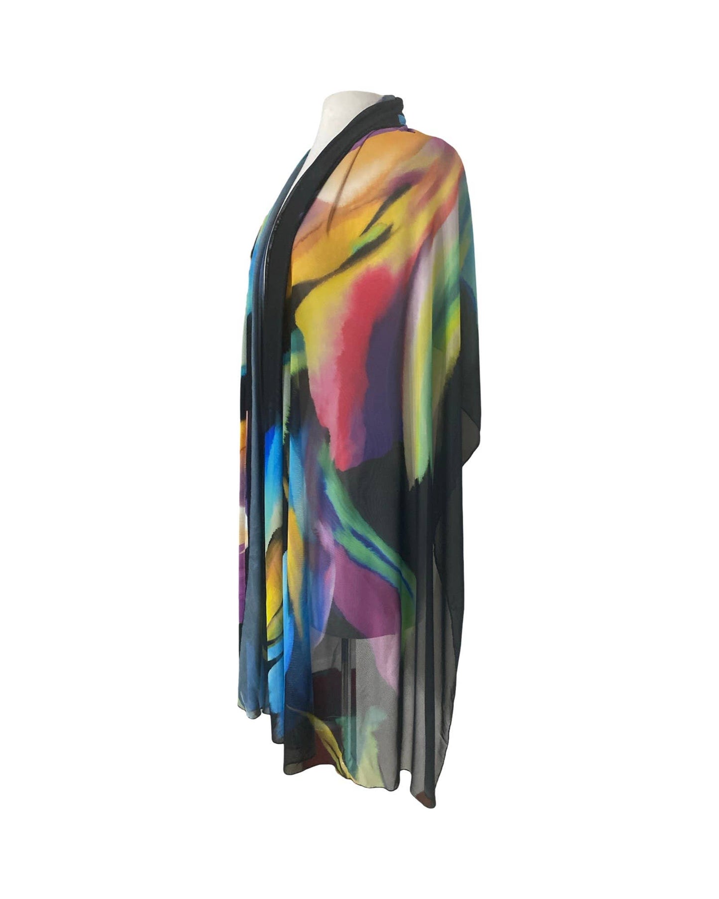 GLORY Long & Wide Print Mesh Shawl Stole Wrap - Elana Kattan