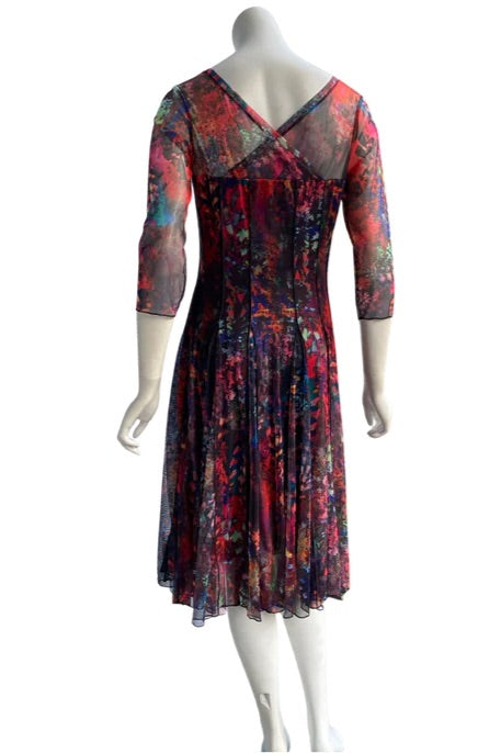 QUELLA Fit and Flare 3/4 Sleeves Fit and flared Print Dress Elana Kattan