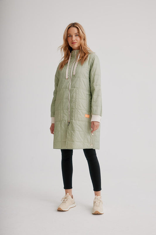 Quilted Hooded Jacket K5457RN-373  Nikki Jones