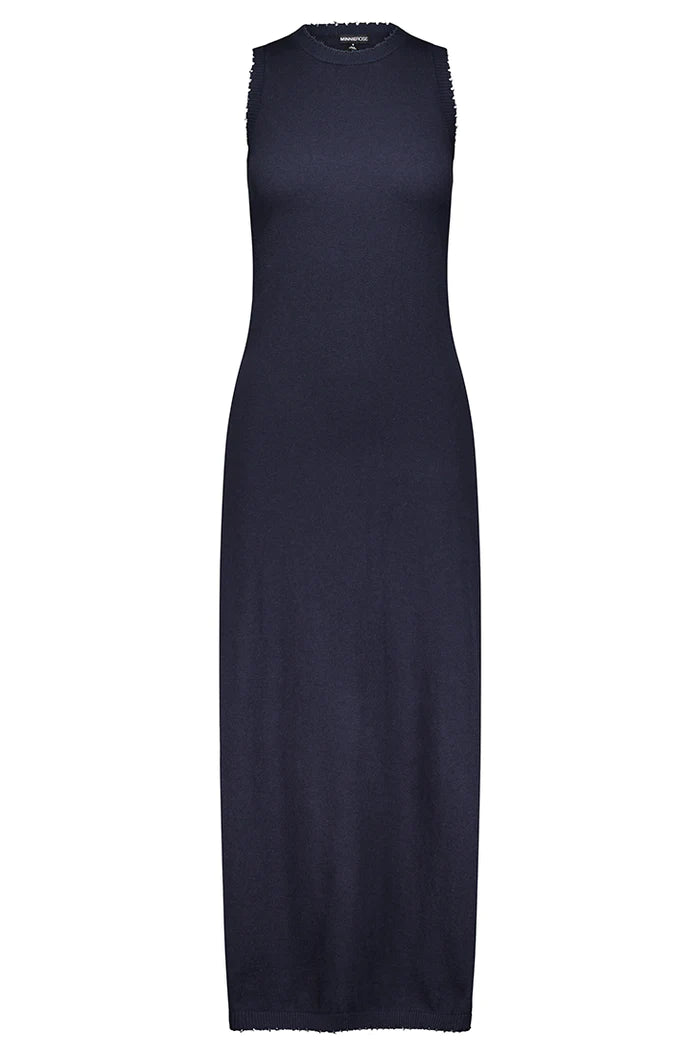 Maxi Frayed Edge Tank Dress 8122 - Minnie Rose
