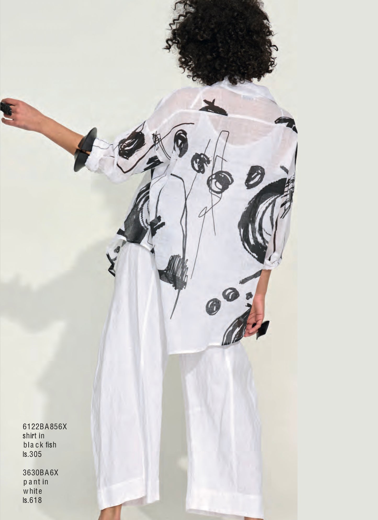 Pant In White 3630BA6X - Banana Blue
