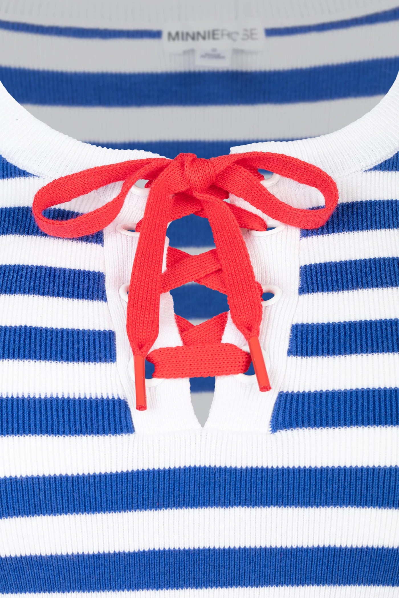 Lace Up Stripe Crew 8110 - Minnie Rose