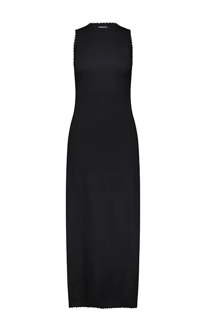 Maxi Frayed Edge Tank Dress 8122 - Minnie Rose