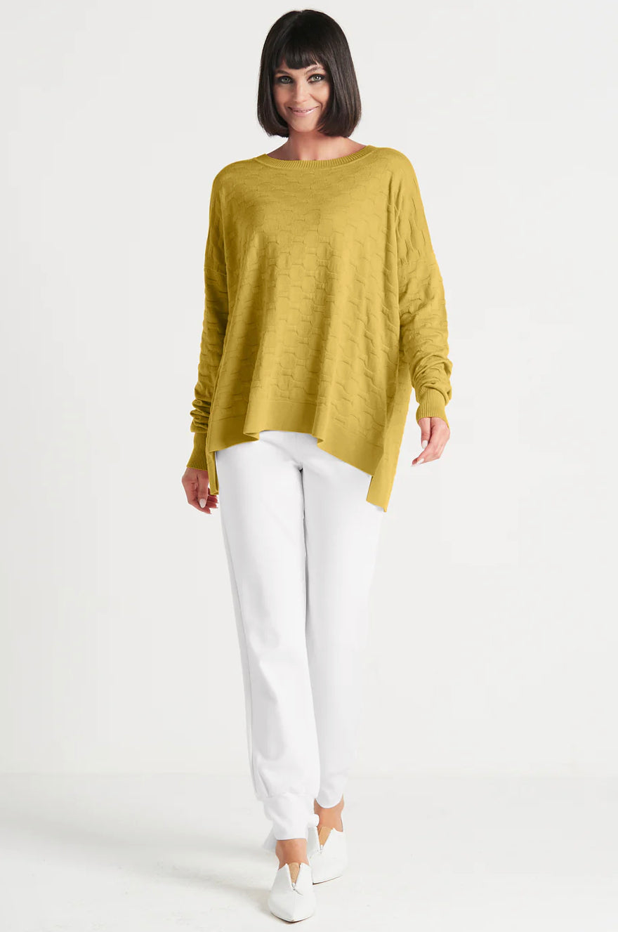 Long Honeycomb Crewneck Sweater 149KL - PLANET
