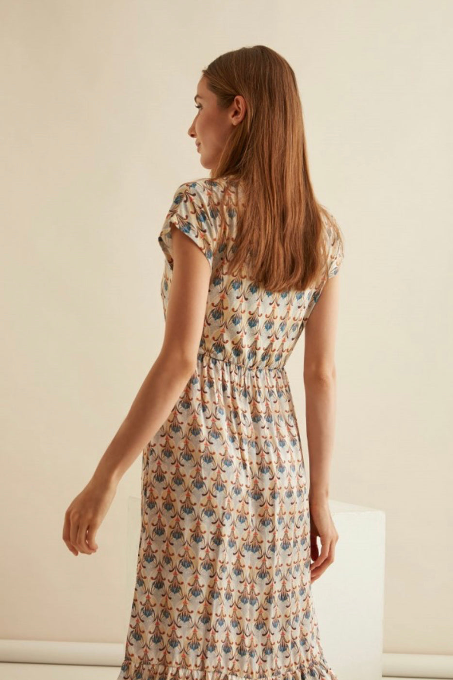 Okay Azul-Coral dress 31311 - Guitare