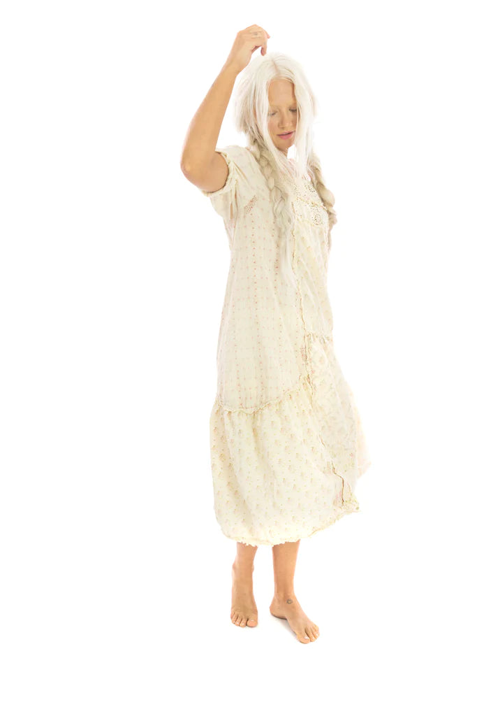 Floral Patchwork Helenia Dress 888 - Magnolia Pearl