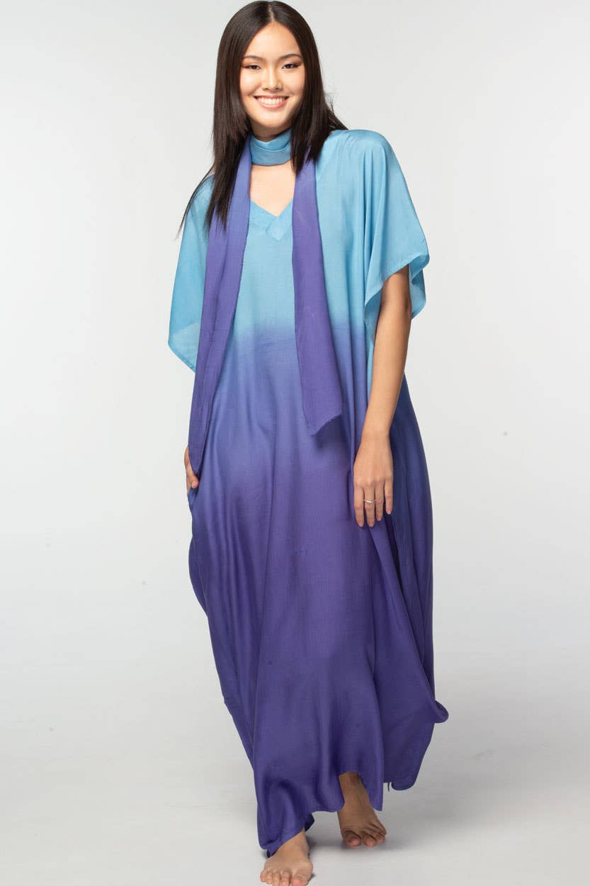 Ombre Cupro Caftans - Sevya Handmade
