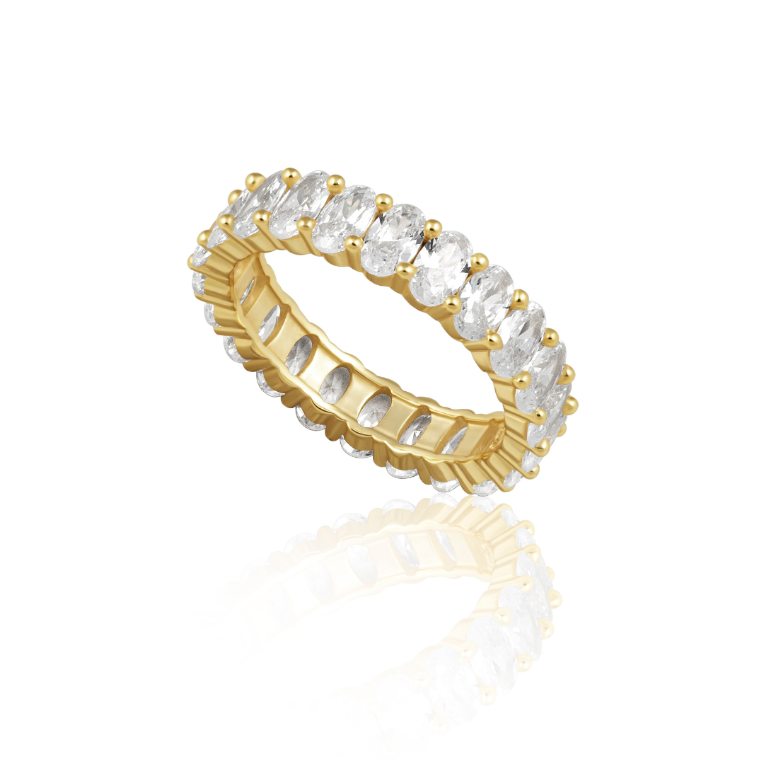 Oval Eternity Band: Gold / 8